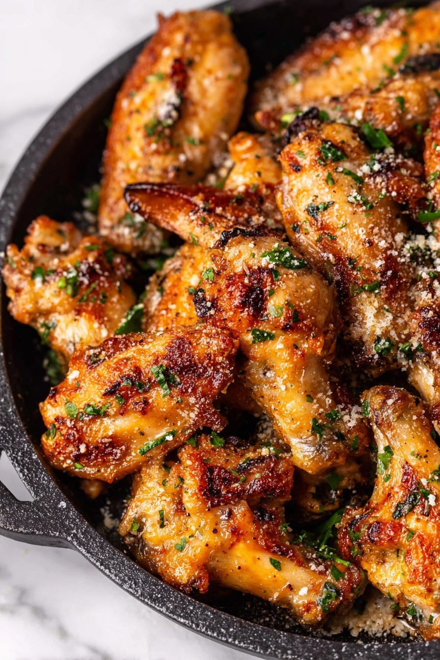 garlic parmesan chicken wings - Serving Suggestion