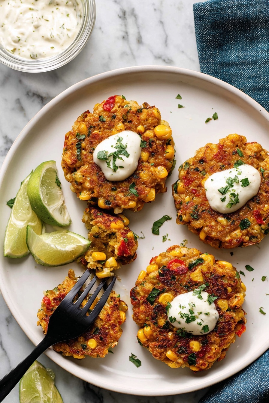 corn fritters - Serving Suggestion