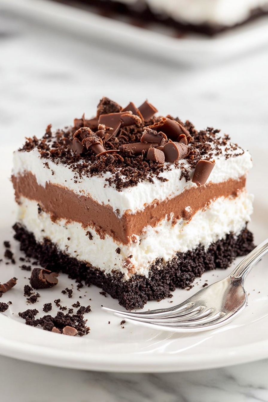 chocolate lasagna - Serving Suggestion