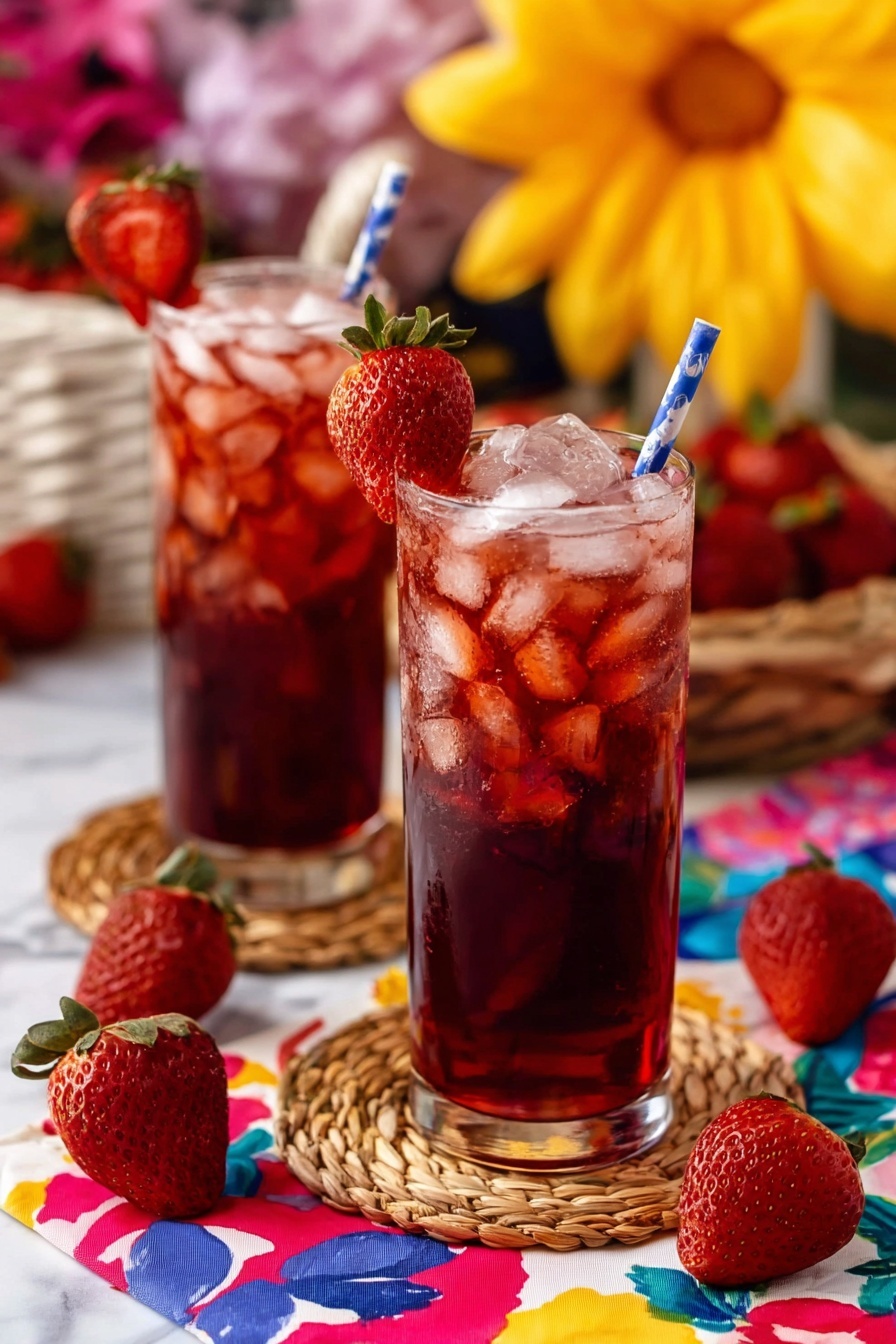 Strawberry Sweet Tea - Serving Suggestion