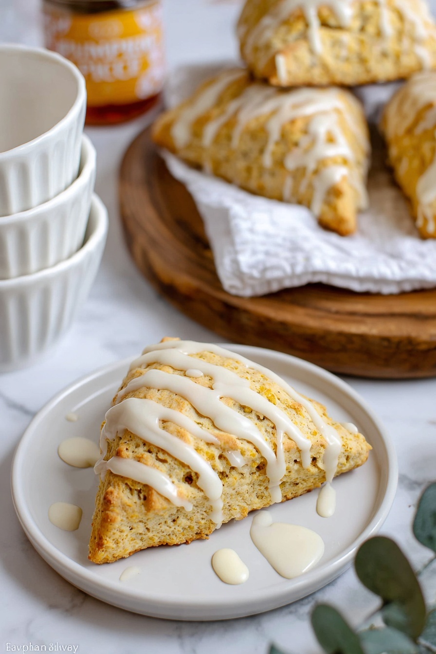 Vegan Pumpkin Scones - Serving Suggestion