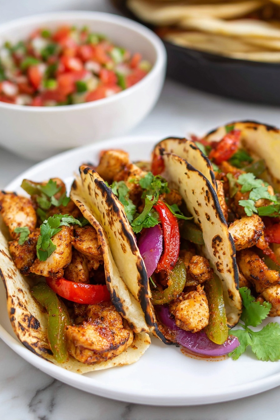 air fryer chicken fajitas - Serving Suggestion