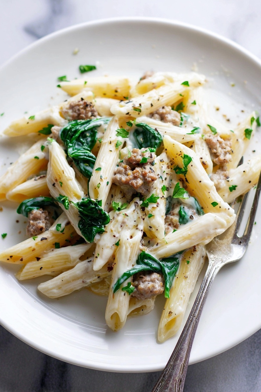 creamy sausage pasta - Serving Suggestion