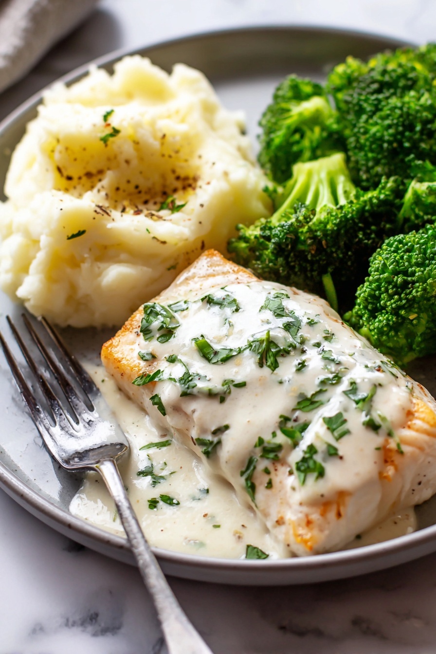 Creamy Garlic Salmon - Serving Suggestion
