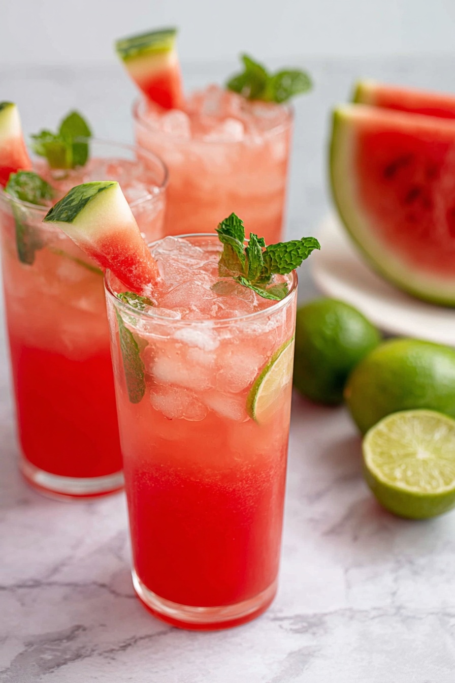 Watermelon Lime Mocktail - Serving Suggestion