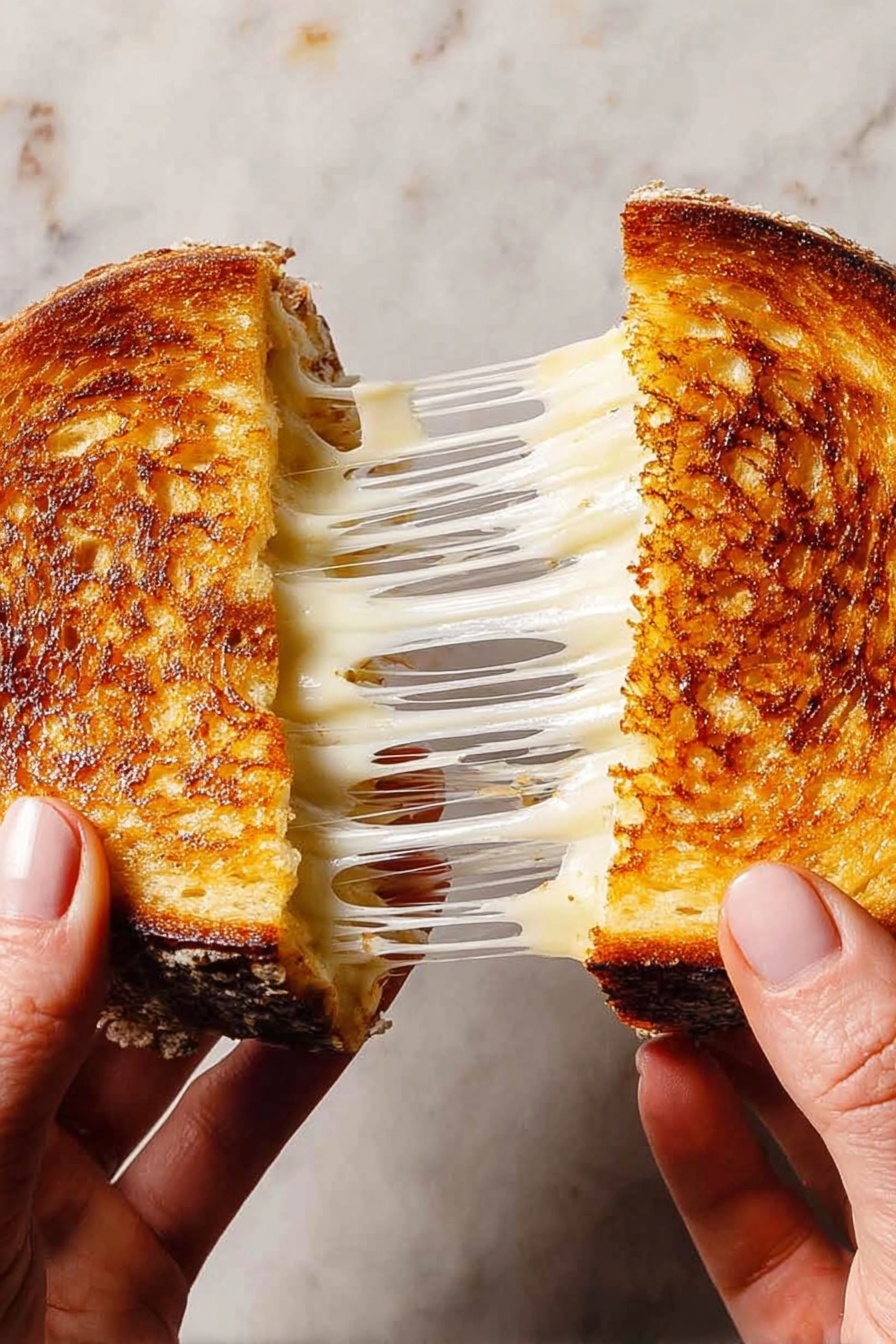 Gruyere and Mozzarella Grilled Cheese - Serving Suggestion