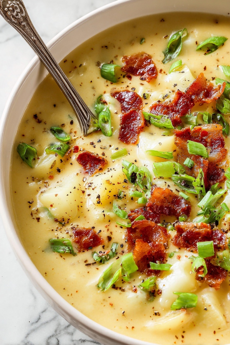 creamy potato soup - Serving Suggestion