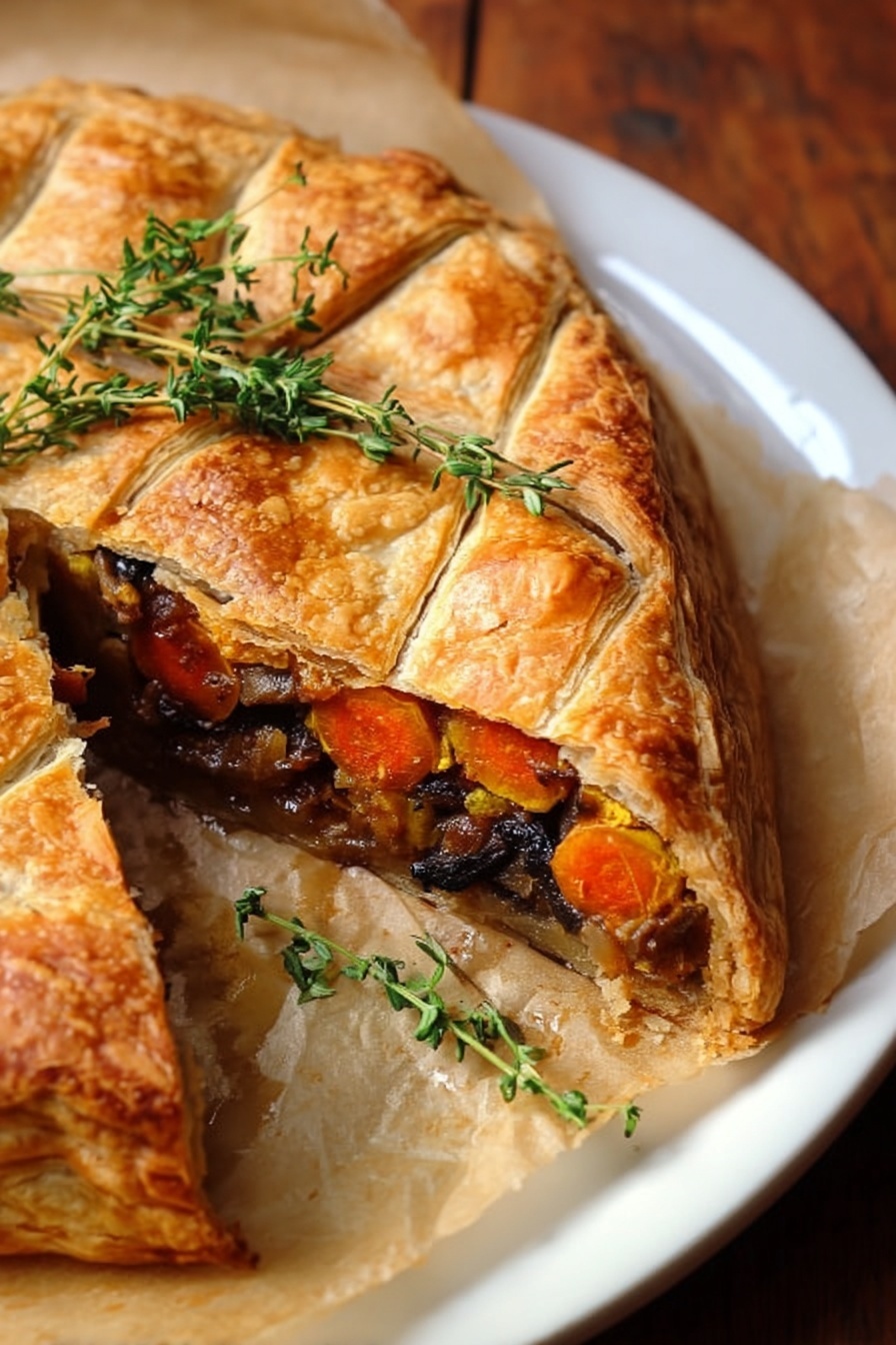 Mushroom Wellington - Serving Suggestion