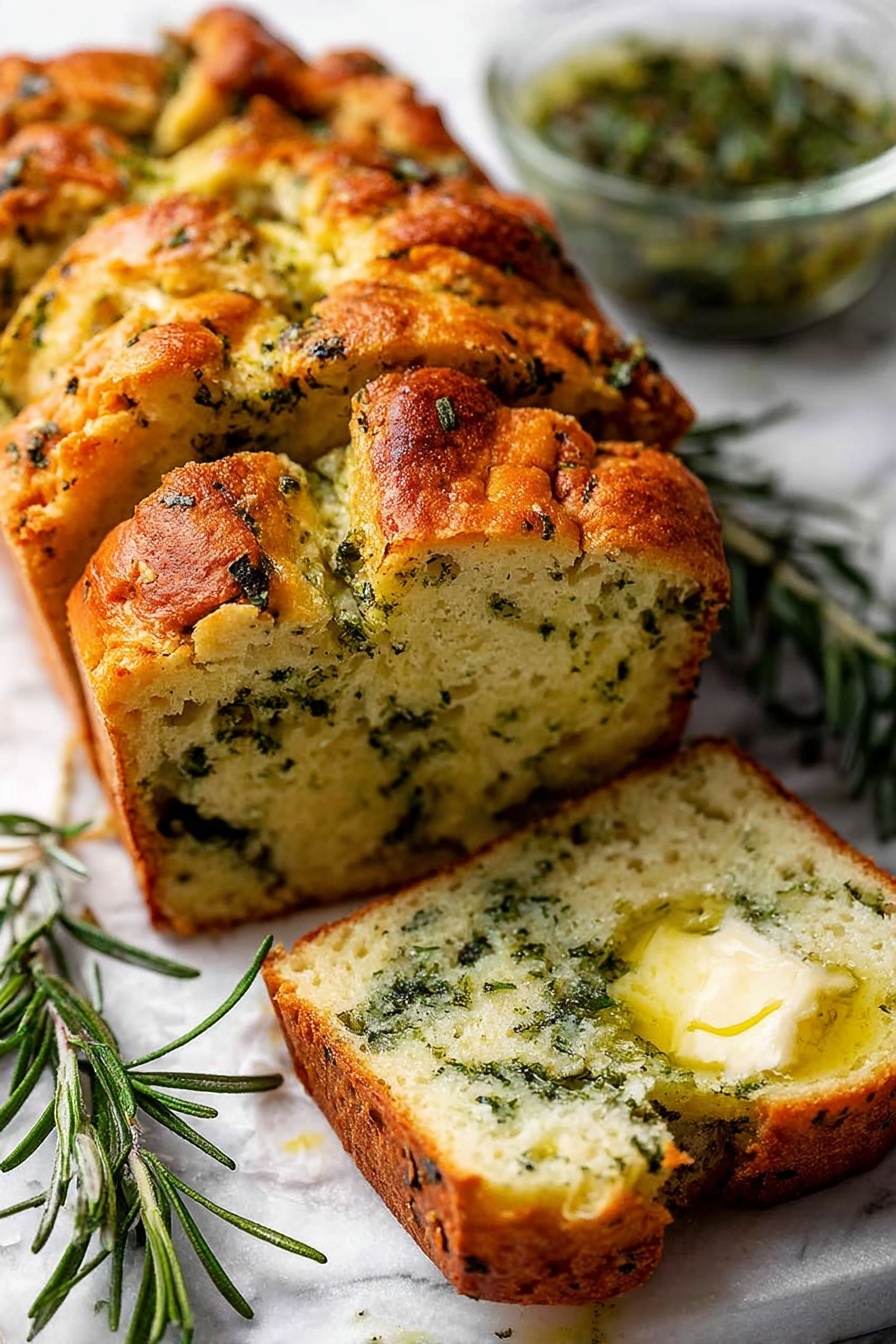 garlic herb cheese bread - Serving Suggestion