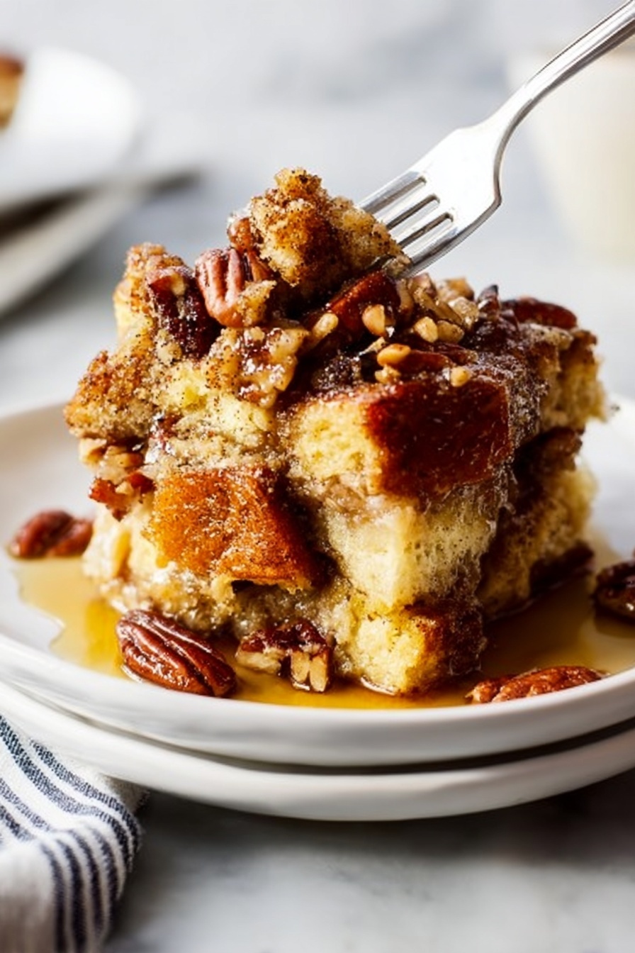 French Toast Casserole - Serving Suggestion