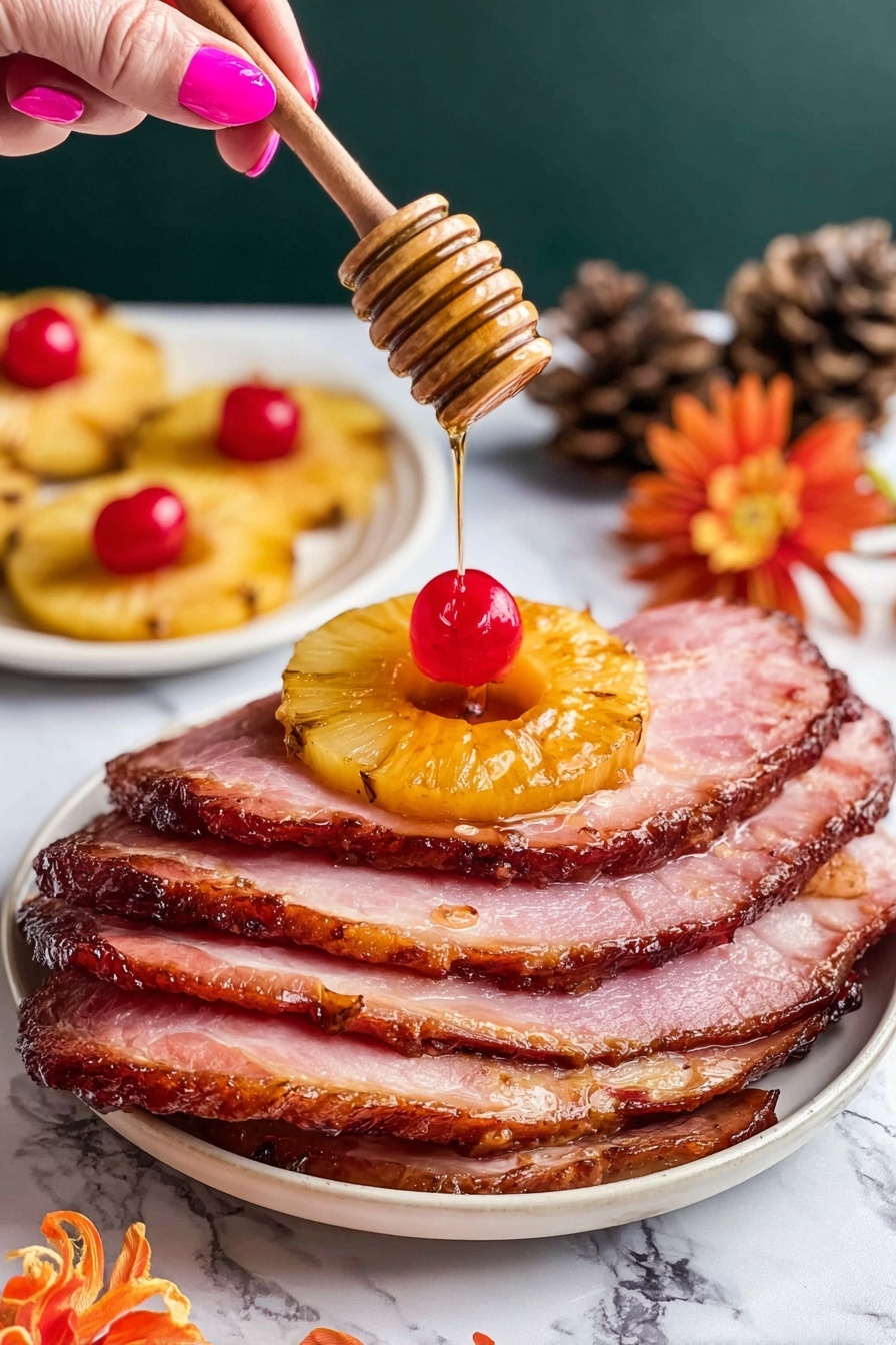 baked ham with pineapple glaze - Serving Suggestion