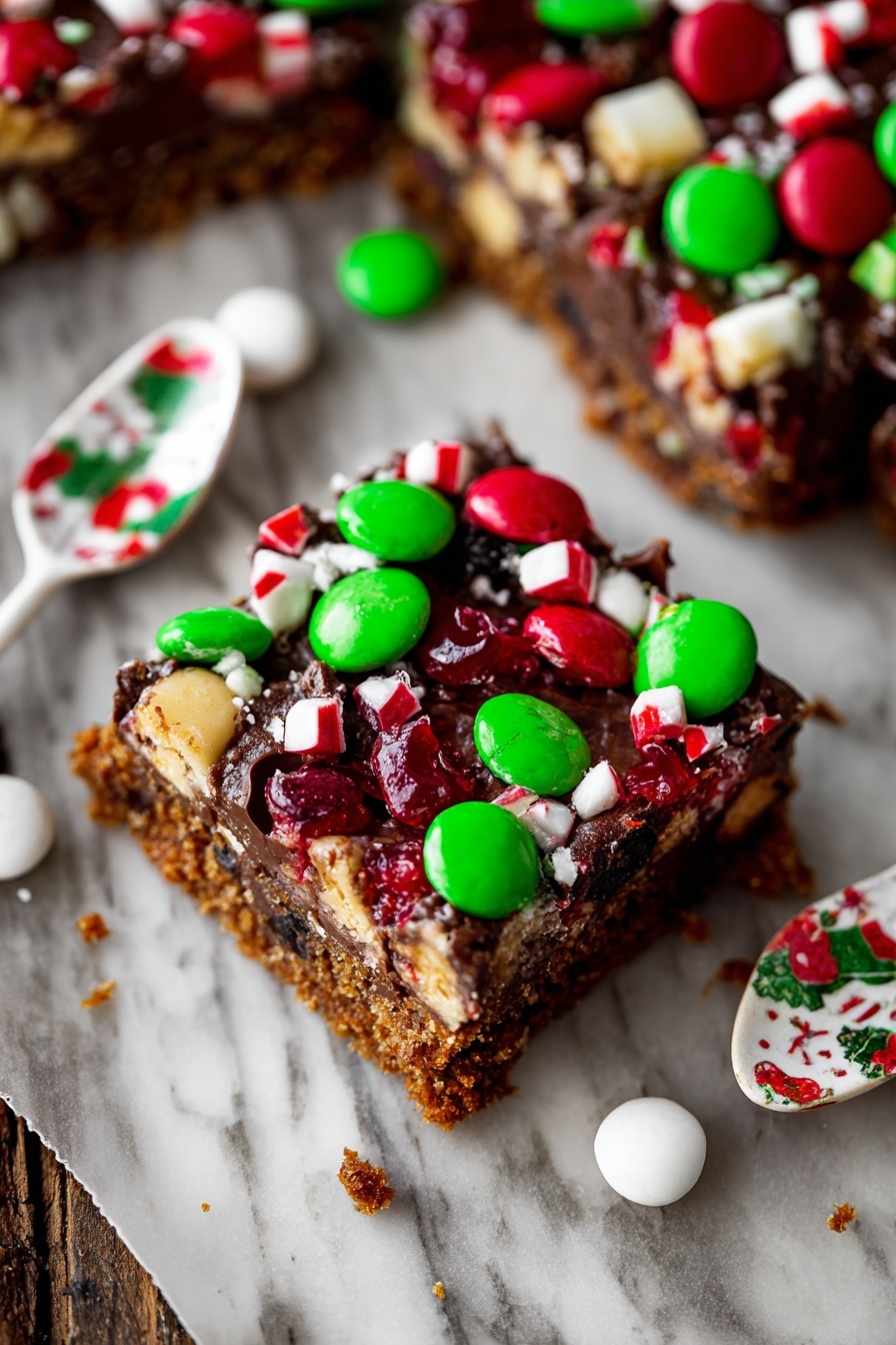 Christmas Cookie Bars - Serving Suggestion