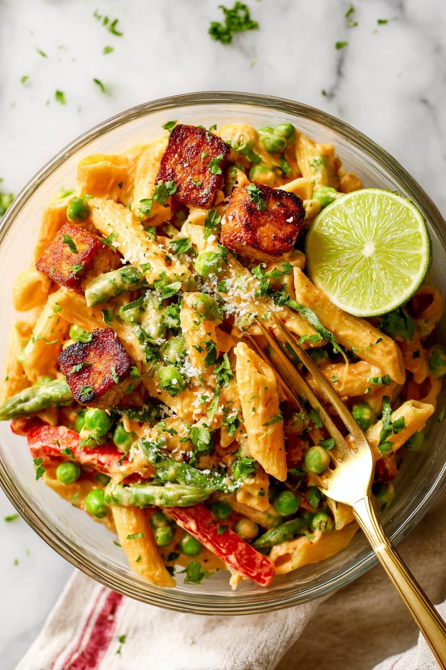 spicy chicken pasta - Serving Suggestion