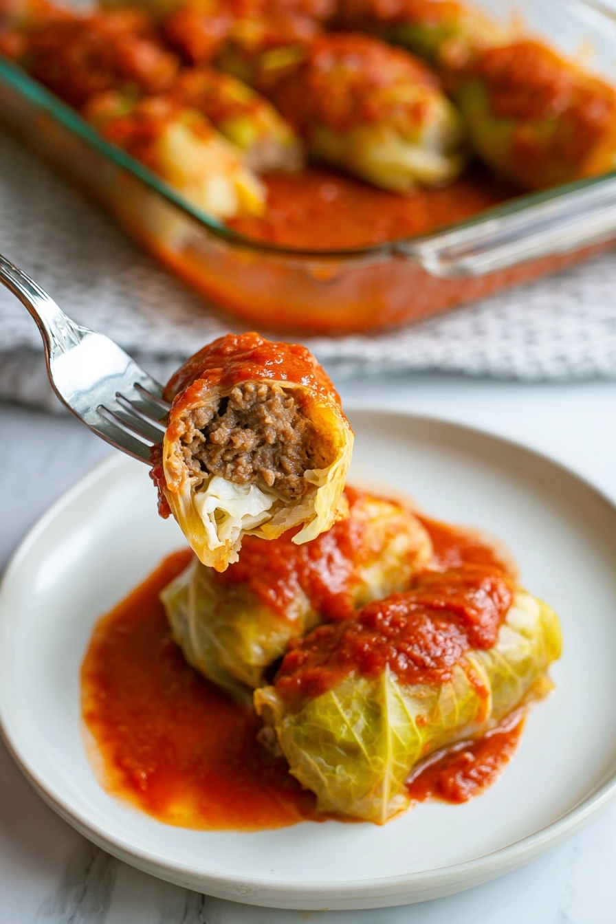 baked cabbage rolls - Serving Suggestion