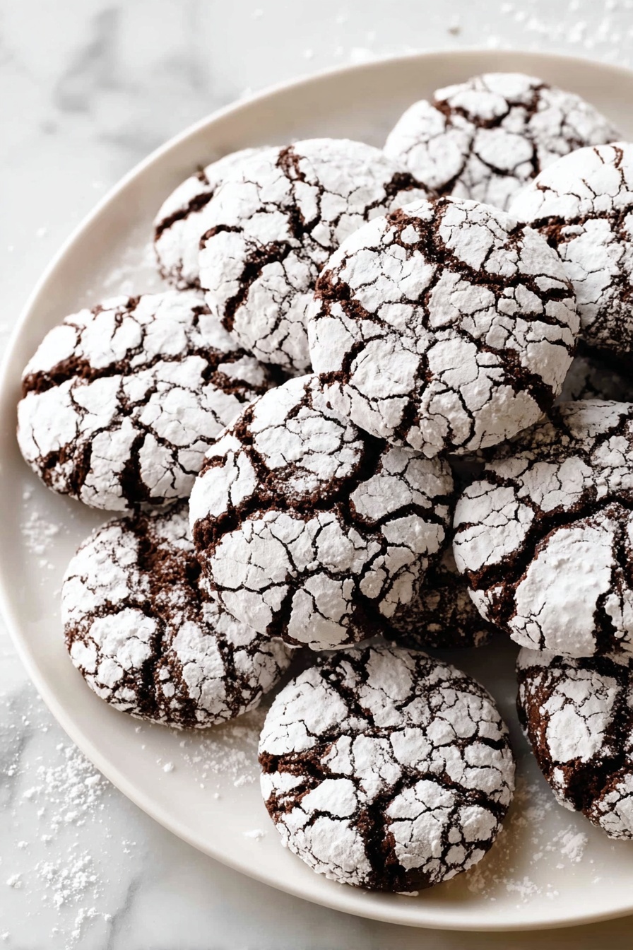 Chocolate Crinkle Cookies - Serving Suggestion