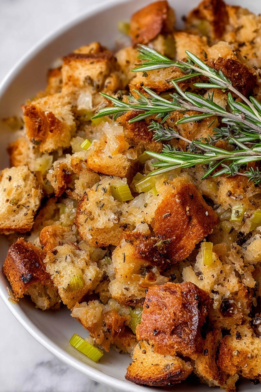 Herb Butter Stuffing - Serving Suggestion