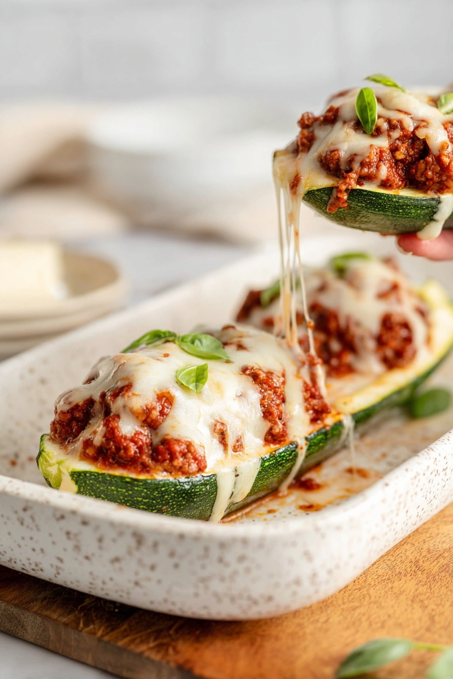 Turkey Zucchini Boats - Serving Suggestion