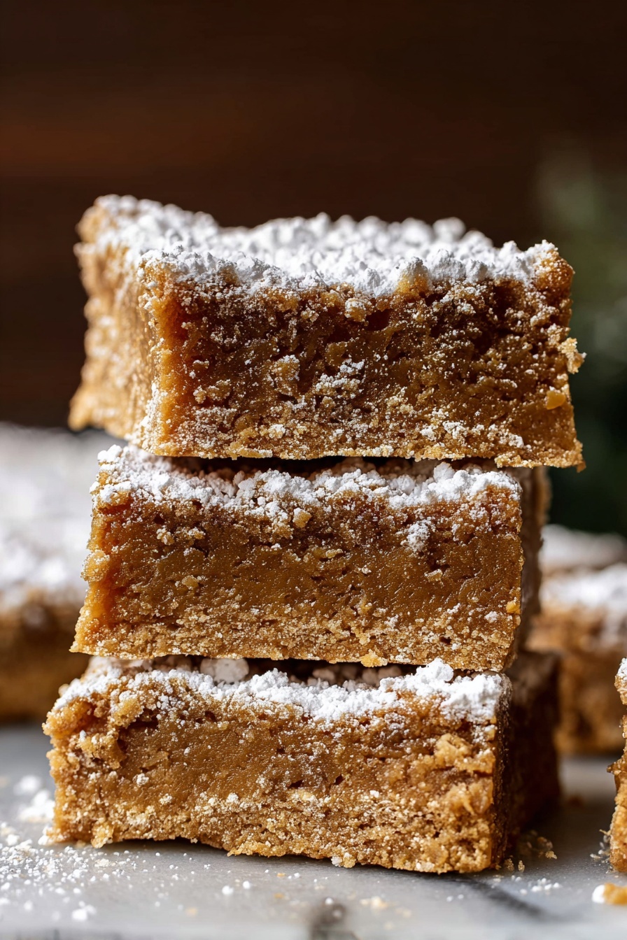 Gingerbread Brownies - Serving Suggestion