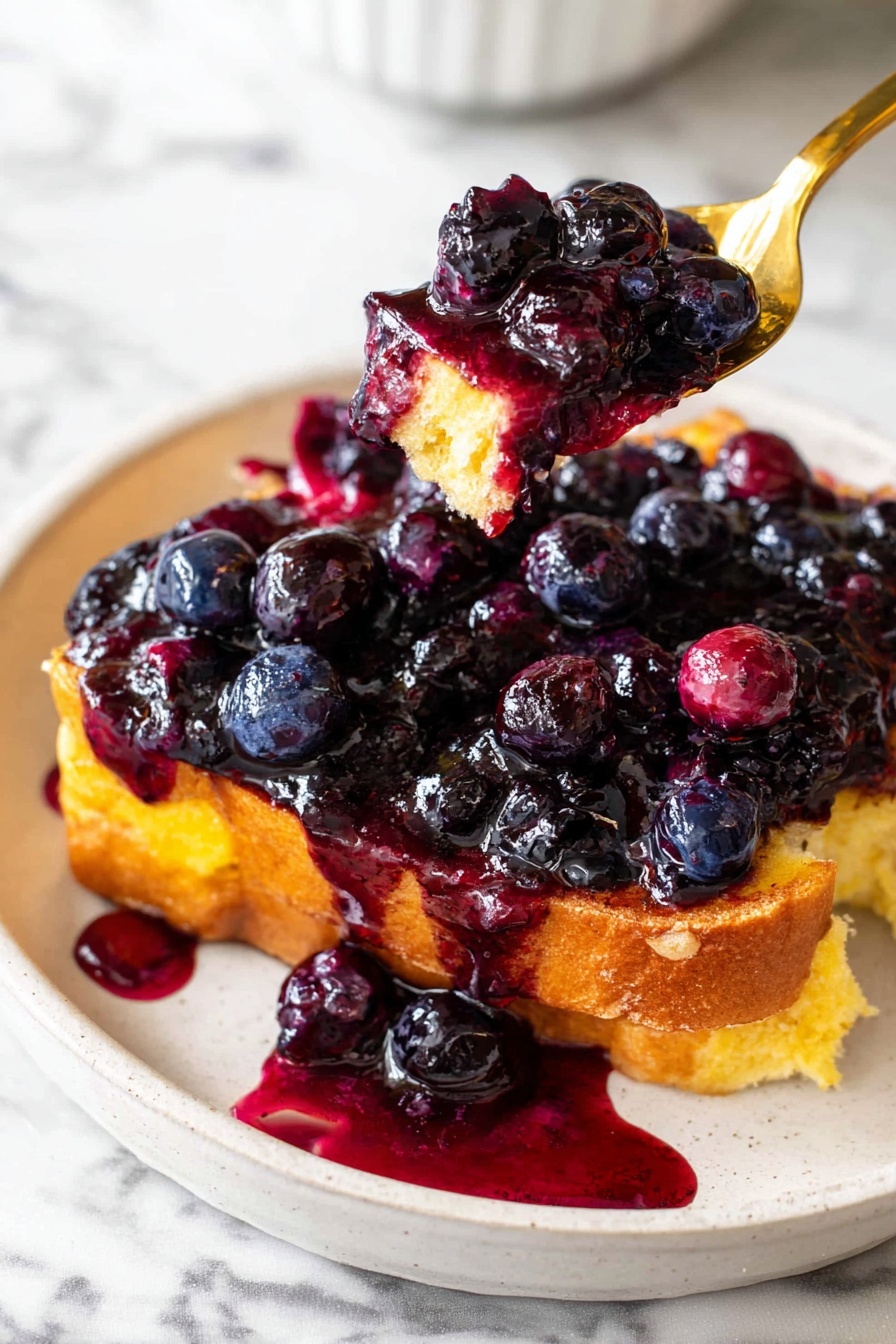 Blueberry French Toast - Serving Suggestion