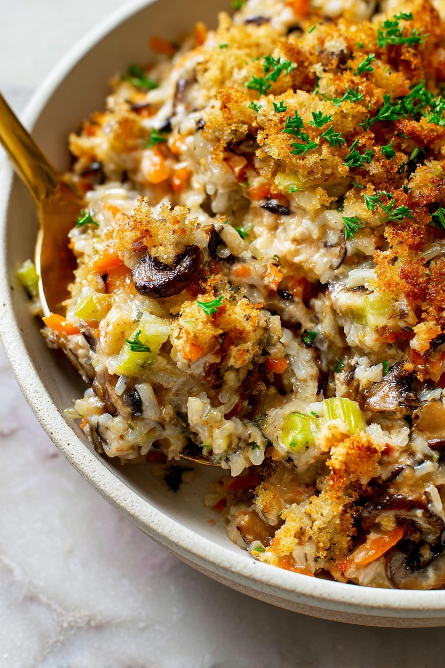 Creamy Chicken Wild Rice - Serving Suggestion