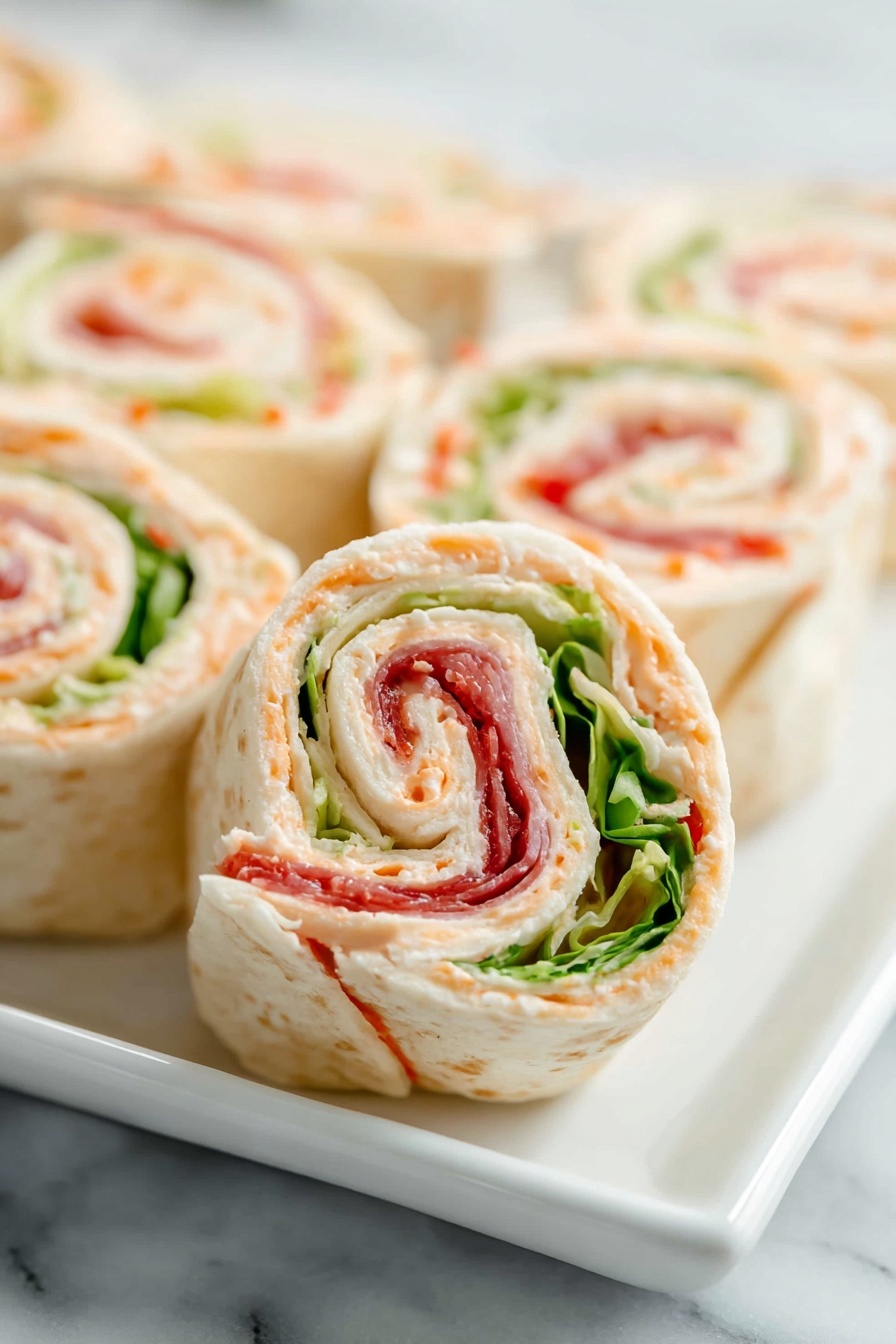 Italian Salami Pinwheels - Serving Suggestion