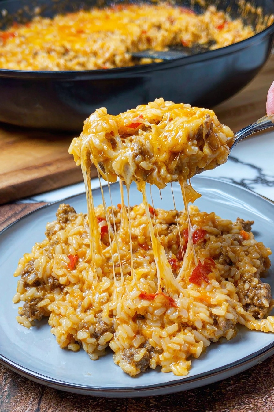 cheesy ground beef and rice - Serving Suggestion