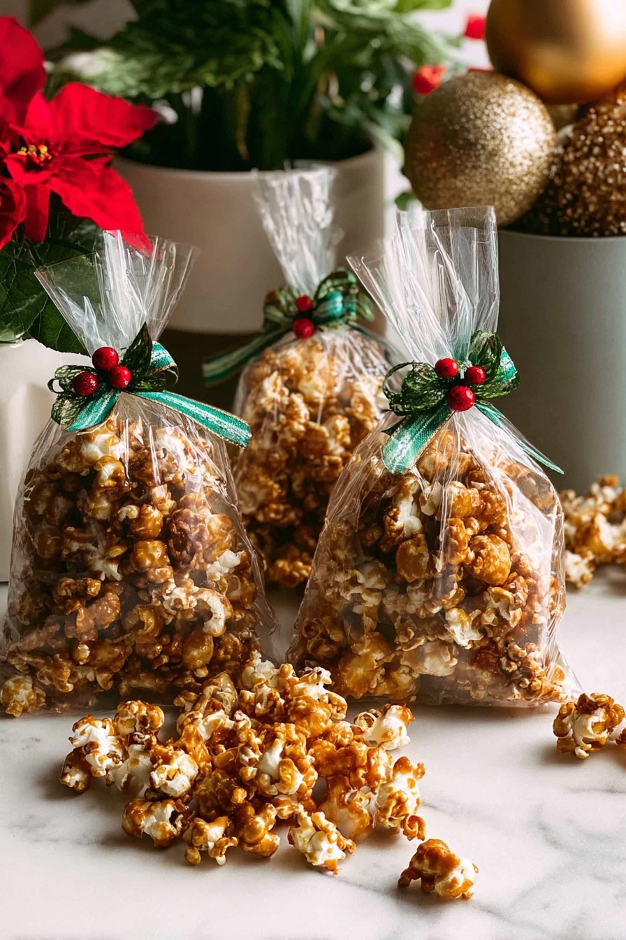 Christmas Spiced Caramel Popcorn - Serving Suggestion