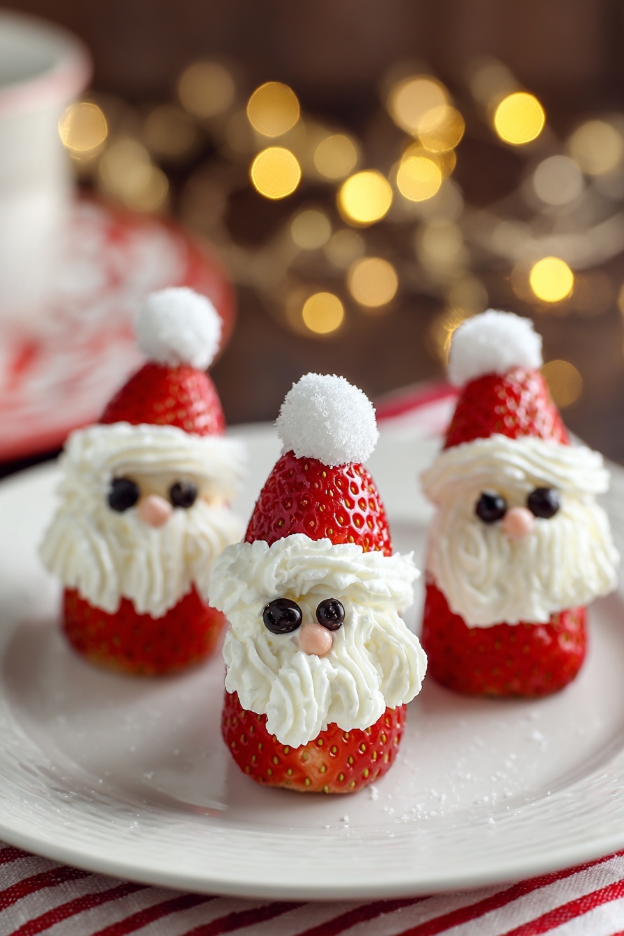 Strawberry Santa Treats - Serving Suggestion