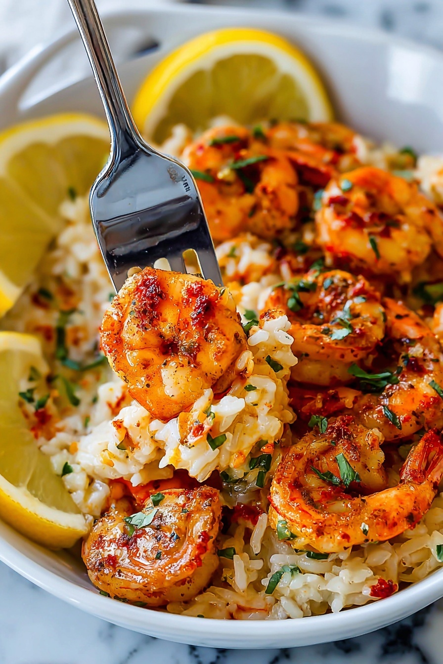 Garlic Shrimp and Rice - Serving Suggestion