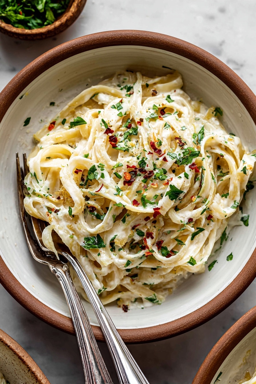 Greek Yogurt Pasta Sauce - Serving Suggestion