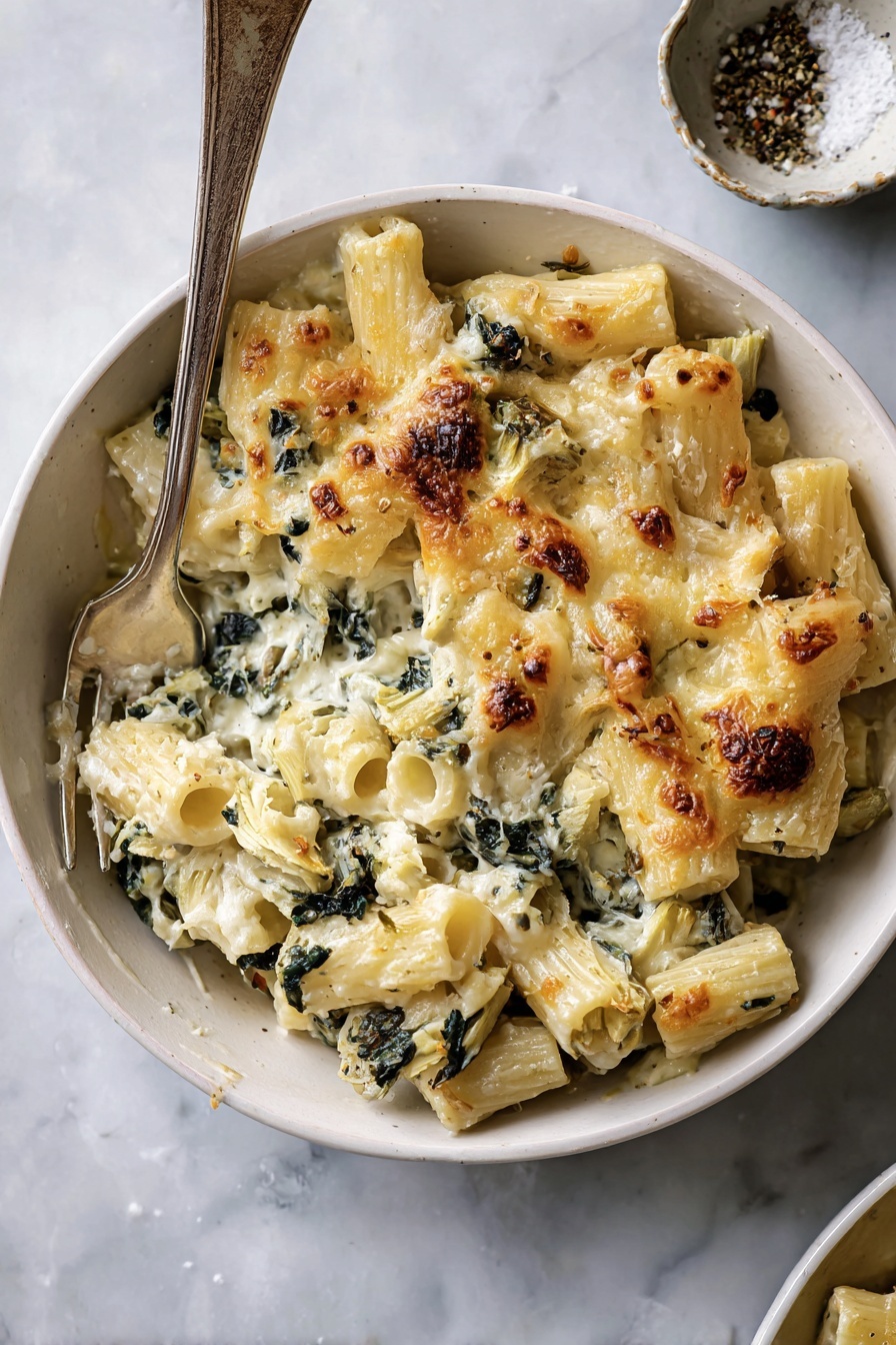 spinach artichoke pasta - Serving Suggestion