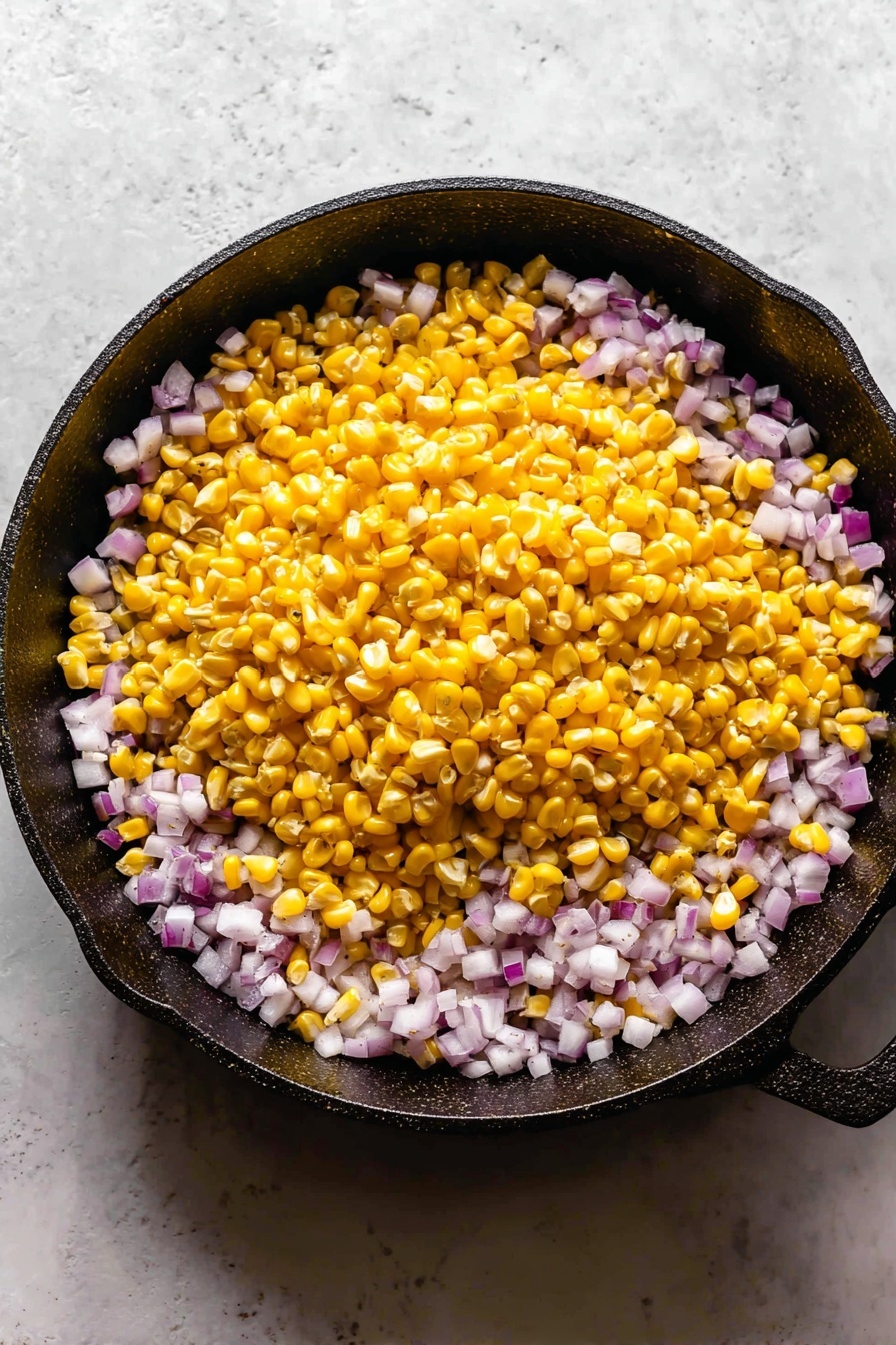 A white bowl filled with three main layers: the base layer is light yellowish pasta with a slight herb seasoning, the middle layer consists of golden corn kernels scattered evenly, and the top layer has medium-sized pieces of cooked chicken with a golden-brown outside and flecks of green herbs. Bright green basil leaves are placed on top, adding a fresh look. There is also a sprinkling of white grated cheese over the dish. A vintage silver fork is resting inside the bowl. The bowl is placed on a white marbled surface. photo taken with an iphone --ar 2:3 --v 7
