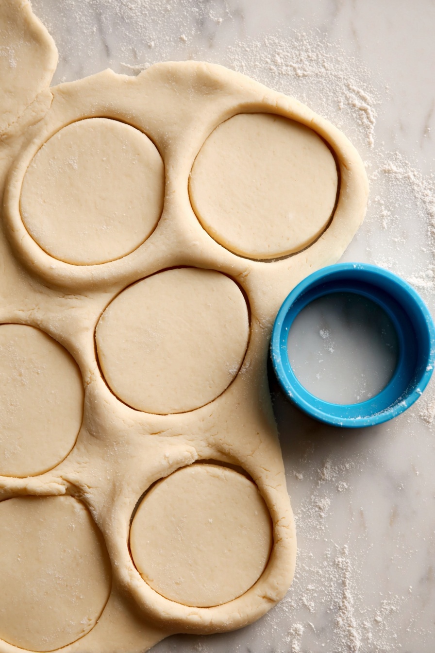 A close-up shows a woman's hand holding a small, sugar-coated doughnut with a light golden-brown color and grainy sugar texture on its surface. Another woman's hand squeezes a red sauce or jam from a piping bag into a small hole in the middle of the doughnut, filling it with glossy, deep red jam that looks thick and sticky. The background is a white marbled texture, and a long white baking sheet sits behind the doughnut. The image captures the detailed texture of the sugar and jam. photo taken with an iphone --ar 2:3 --v 7