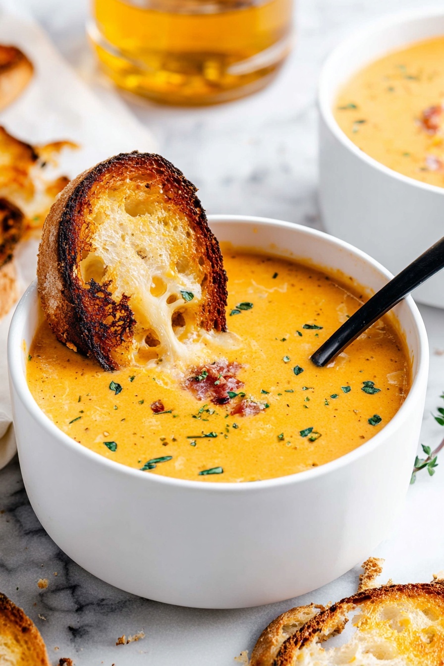 A close-up of a white pan with small pink and light brown cube pieces scattered evenly across the surface. The cubes have a slightly glossy texture, showing they are partly cooked or fried. The pan is on a surface with a white marbled texture in the background. A small dark blue circle with a white number