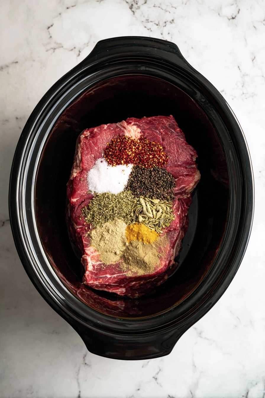 A double-layer sandwich stacked with thick slices of pinkish-red meat with visible grain and fat, placed between three slices of light brown sandwich bread with a soft texture, each meat layer separated by a thin spread of yellow mustard. The sandwich sits on a white plate with scattered green leafy parsley around it. In the background, there is a wooden cutting board with more sliced meat. The setting features a white marbled surface. Photo taken with an iphone --ar 2:3 --v 7